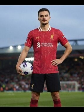Liverpool Red Men's Short-Sleeve Football Soccer Shirt Jersey